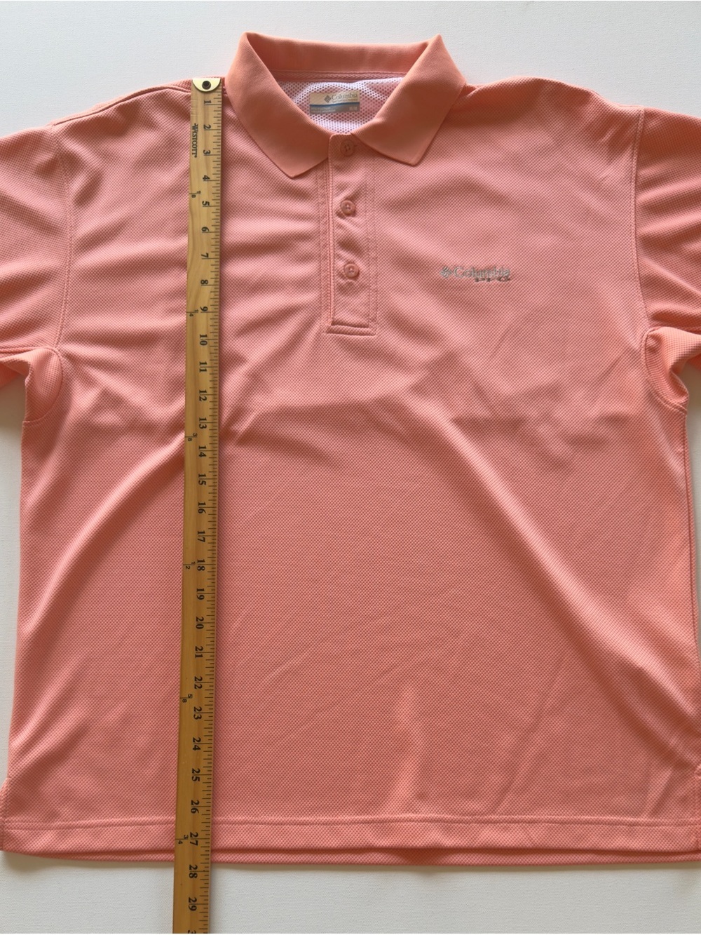 EUC Columbia PFG Men's Coral Cotton Polo Fishing Shirt Size Medium (KB11)